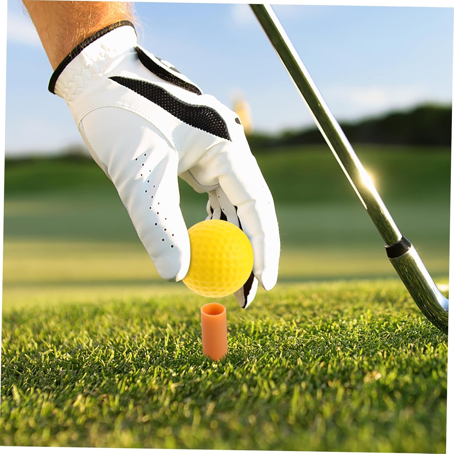 Portable Golf Practice Net Pad Set with Mini Hitting Mat | Nylon Build, Red Finish, Stable Frame and Foldable Design, Indoor and Outdoor Practice for Golfers