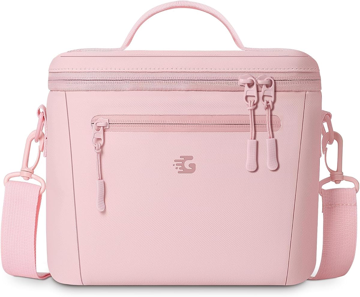 Small Lunch Box Bag Women - Soft Cooler for Work Picnic | Insulated | Waterproof | Leakproof | Lightweight | Reusable | Adjustable Strap | BPA-Free