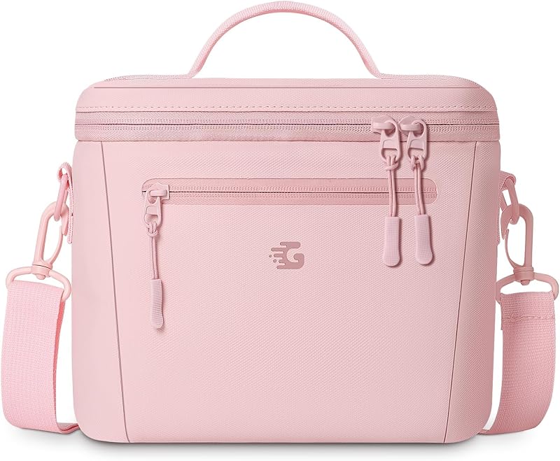 Small Lunch Box Bag Women - Soft Cooler for Work Picnic | Insulated | Waterproof | Leakproof | Lightweight | Reusable | Adjustable Strap | BPA-Free