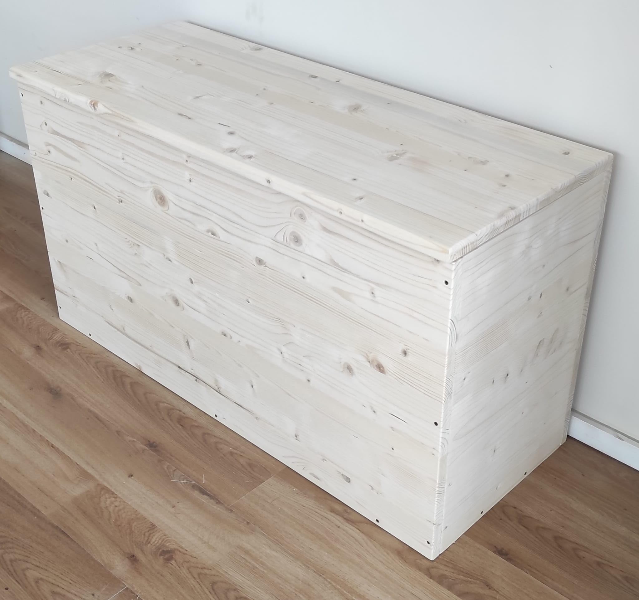 TOTAL WOOD 2012 Cassapanca Contenitore Baule in Legno Interno Esterno 90x35x50 cm al Naturale Non trattato Anche su Misura