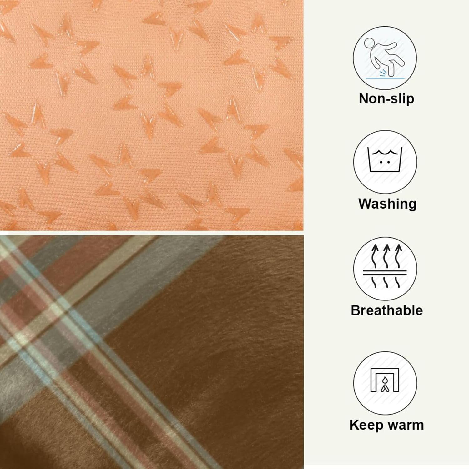review Brown Plaid Crate Pet Bed, Portable Washable Dog Cat Mat, Soft Comfortable Pet Mattress with Non-Slip Bottom for Dogs Cats Sleeping, 36 x 24 Inch