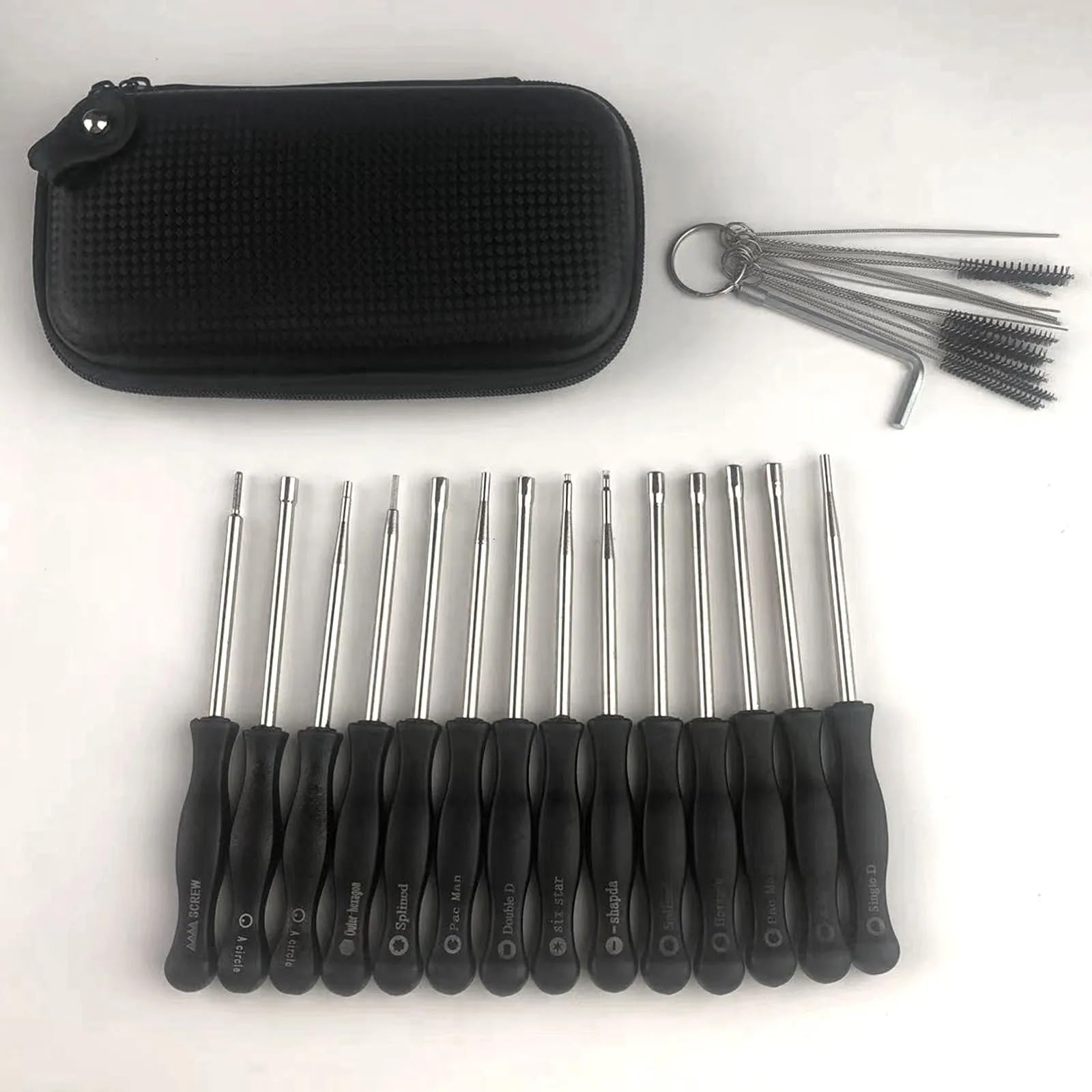 Kit de herramientas destornillador ajuste carburador, 14 piezas, para recortadora hilo, motosierra Weedeater para motor pequeño 2 ciclos