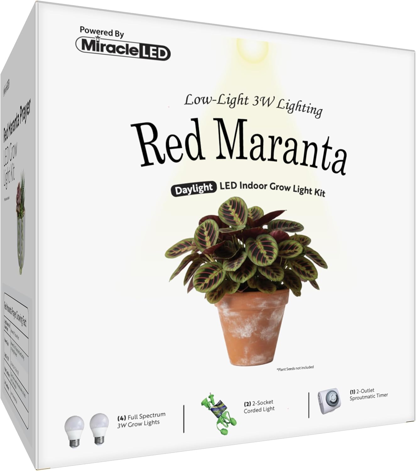 Miracle LED Low-Light Red Maranta Grow Light Kit 2-Socket Full Spectrum (2- Pack)