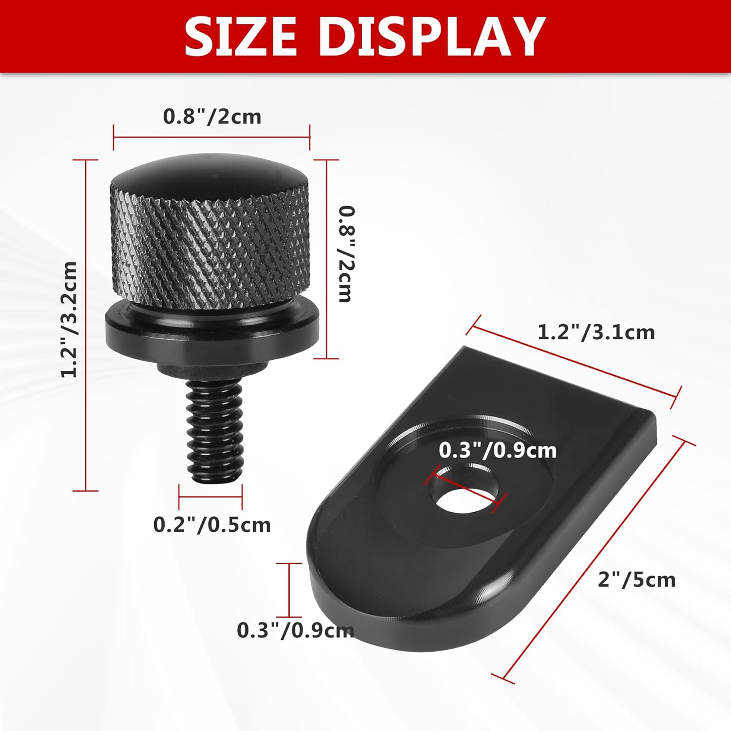 Black Style Motorcycle Seat Bolt Screw Kit with Knob Cover Tab Bundles with Front Fender Trim Skirt Fender Protector For Harley Accessories