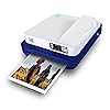 KODAK Smile Classic Digital Instant Camera with Bluetooth (Blue) 16MP Pictures, 35 Prints per Charge - Includes Starter Pack 3.5 x 4.25" ZINK Photo Paper, Sticker Frames Edition