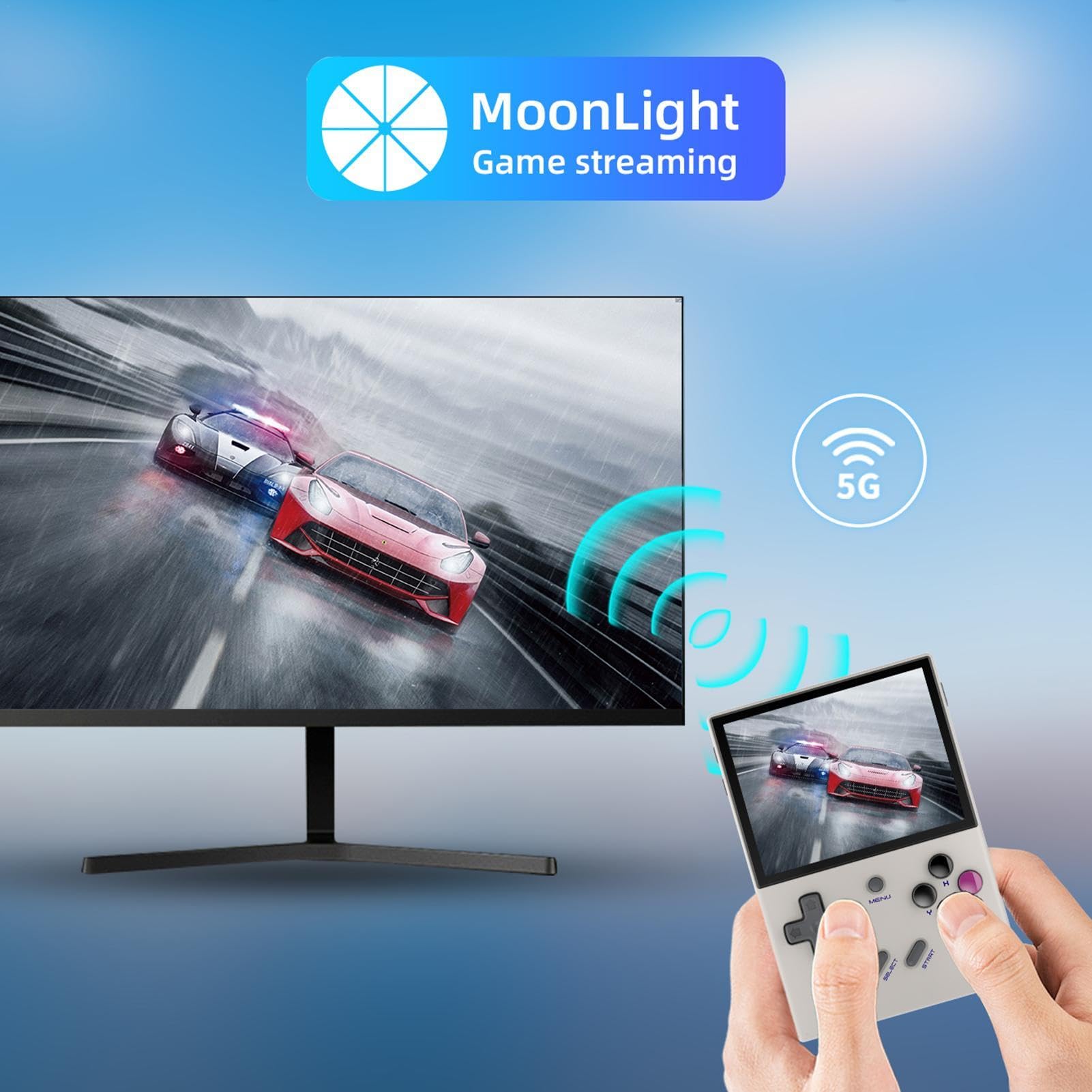 Console di RG35XX Plus, console di portatile con batteria da | 3300 mAh con schermo IPS da 3,5 pollici, console di retrò open source IPS ricaricabile, scheda TF da 128 G integrata, [