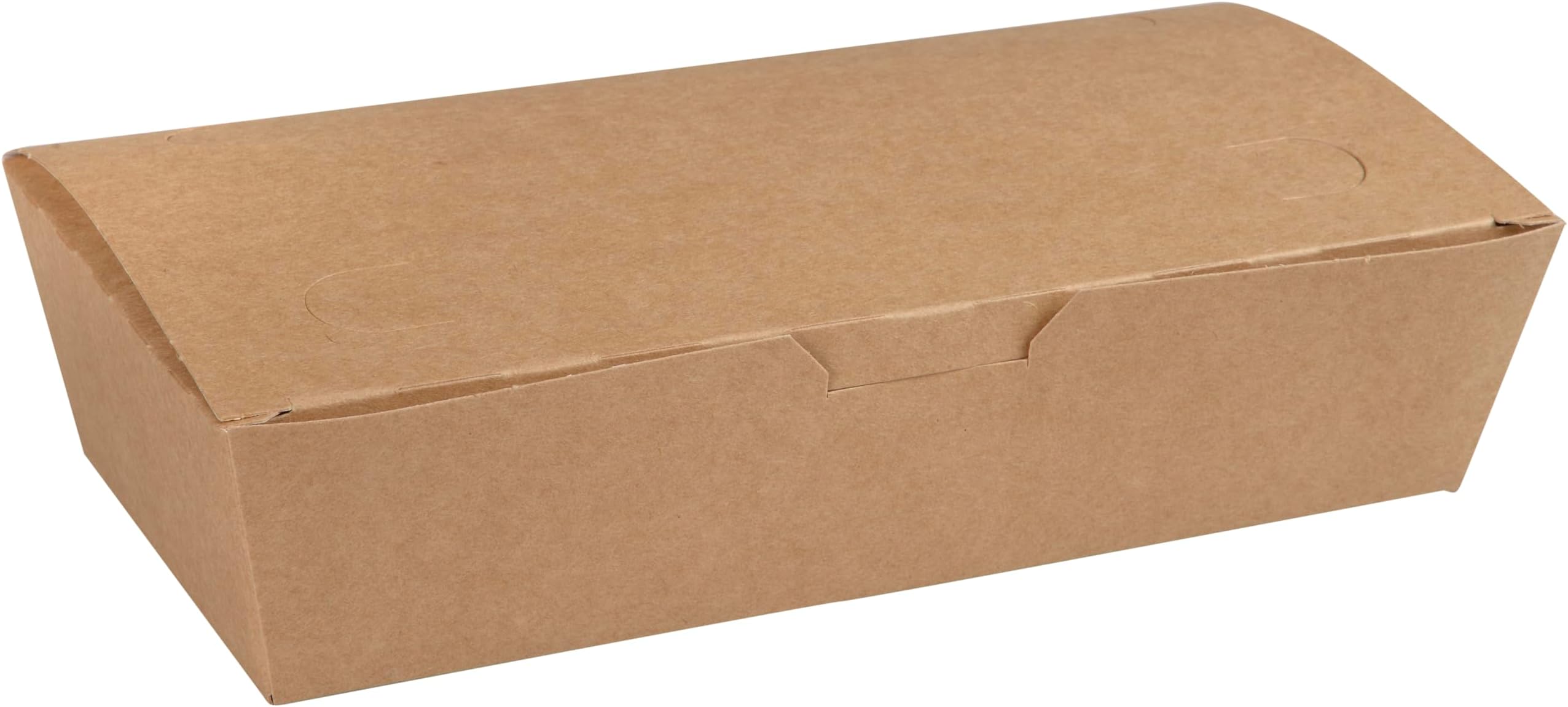 ABENA Gastro Line Disposable Kraft boxes Takeaway Boxes | 100 Pack | 20cm x 10cm x 5cm | Food Packaging For Hot And Cold Food. Cake slice boxes, burger boxes, takeaway box, cardboard lunch boxes