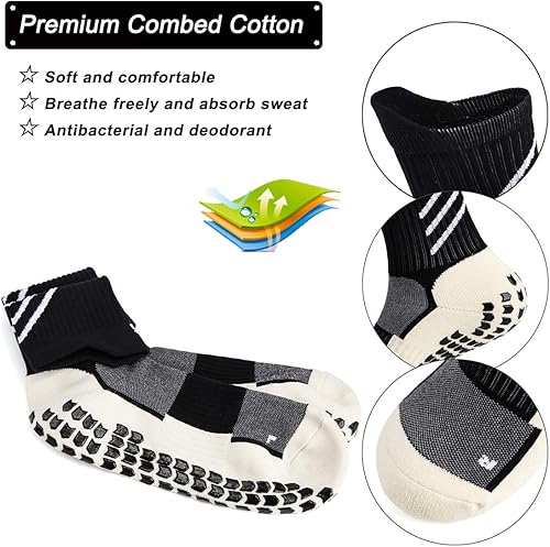Miniatura 4 de Calcetines deportivos antideslizantes para hombres y mujeres, calcetines de fútbol con agarres, calcetines antideslizantes para yoga, gimnasio,