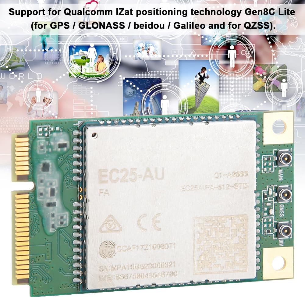 Módulo Mini PCI-E 4G LTE para Quectel EC25-AU en América Latina/Australia/Taiwán - Velocidad de Comunicación Rápida para Enrutadores Industriales, PDA - 1 Módulo 4G
