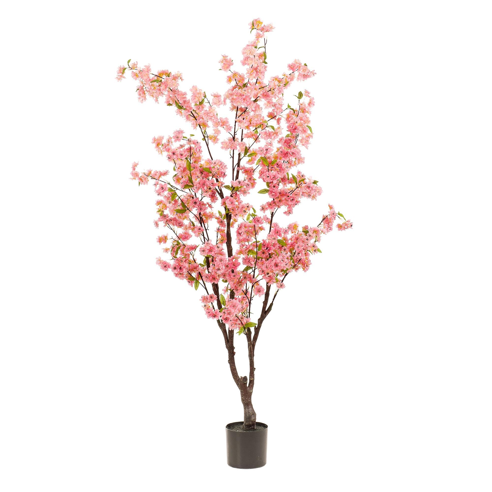 Green BoutiQ - Plante Artificielle - Prunus - Kersenbloesem - Rose - 175cm - Rose - sans Entretien - Haute qualité