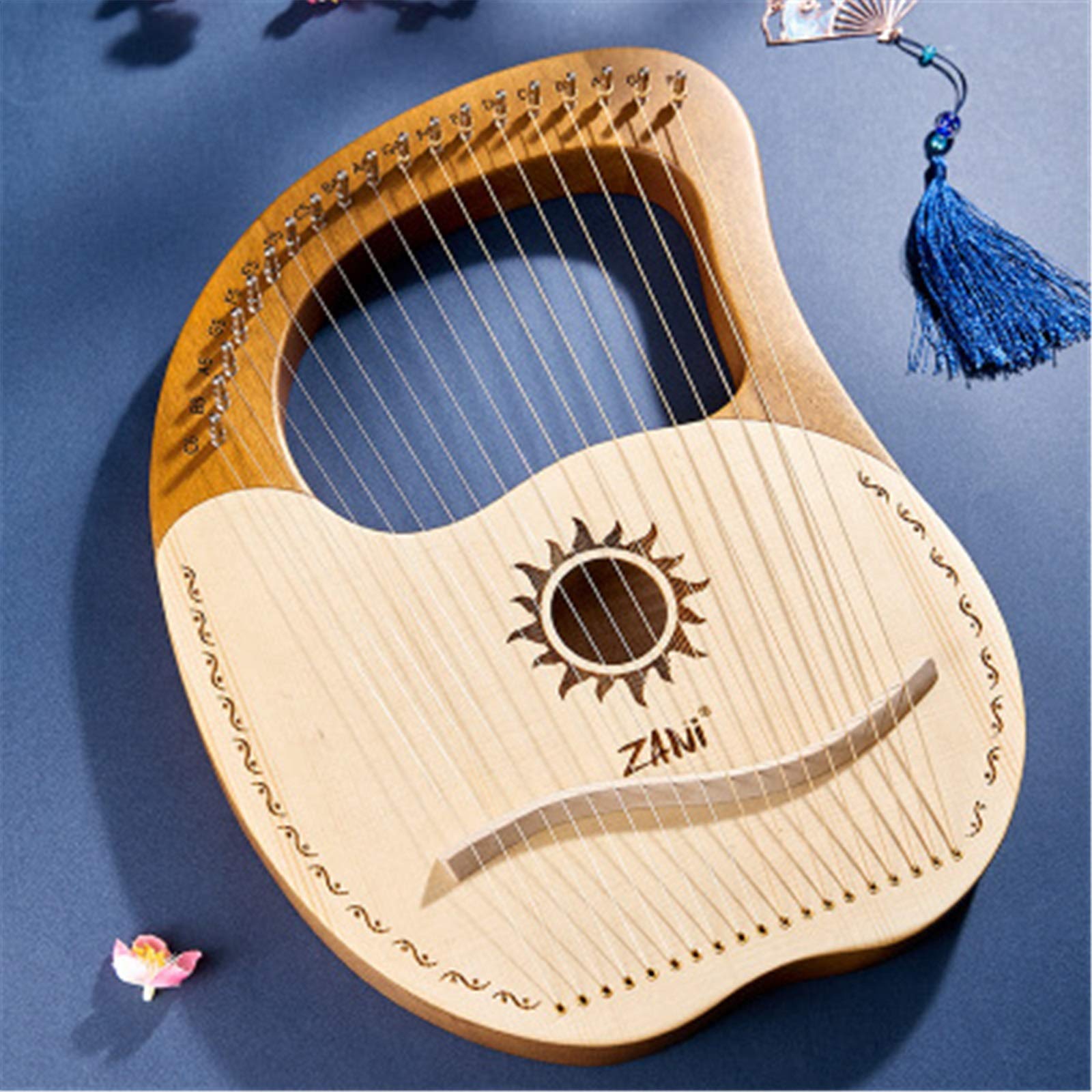 Amazon.co.jp: ハープ Lyre Harp 19文字列の色/ Lyra Harp Metal