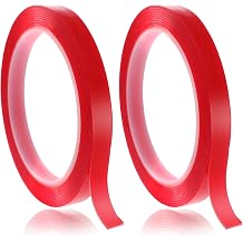 2 Rolls Nail Art Tape, 98FT Double Sided Tape Nails, Waterproof Removable Traceless Clear Mounting Tape, Press on Nail Supplies for Nail Tips Colors Designs Showcase