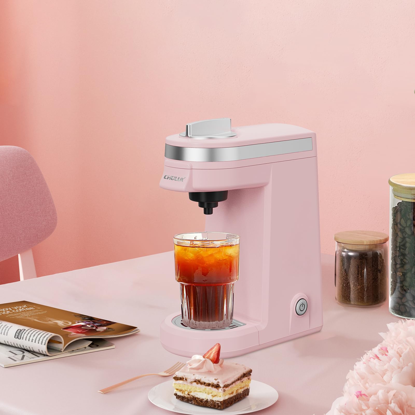 CHULUX Single Serve Coffee Maker, K Cup Coffee Machine for Single