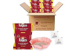 Folgers Classic Roast Medium Roast Ground Coffee Filter Packs for 12-Cup Coffee Makers