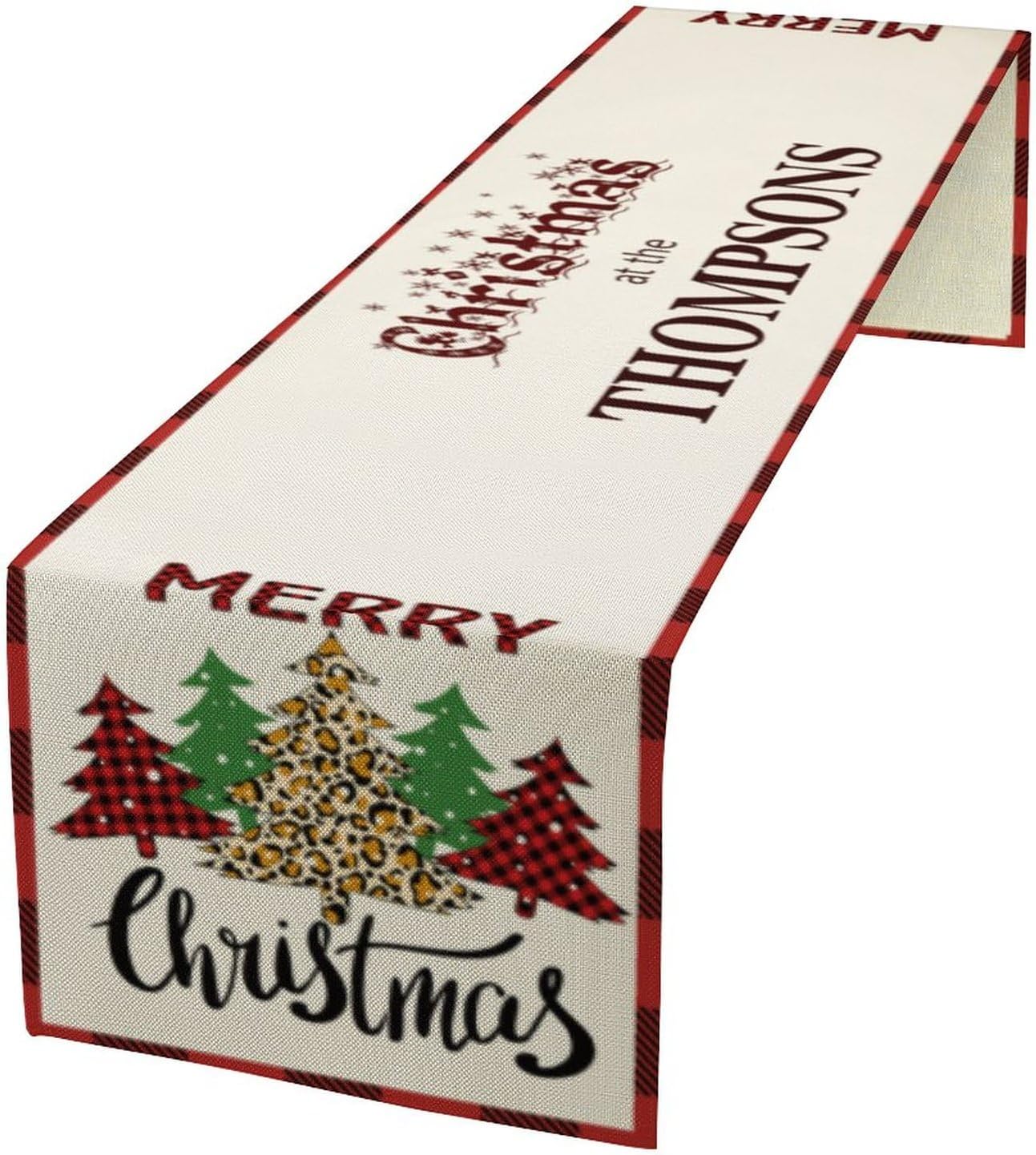 Amazon.com: Personalized Merry Christmas Table Runner 13x72 Inch ...