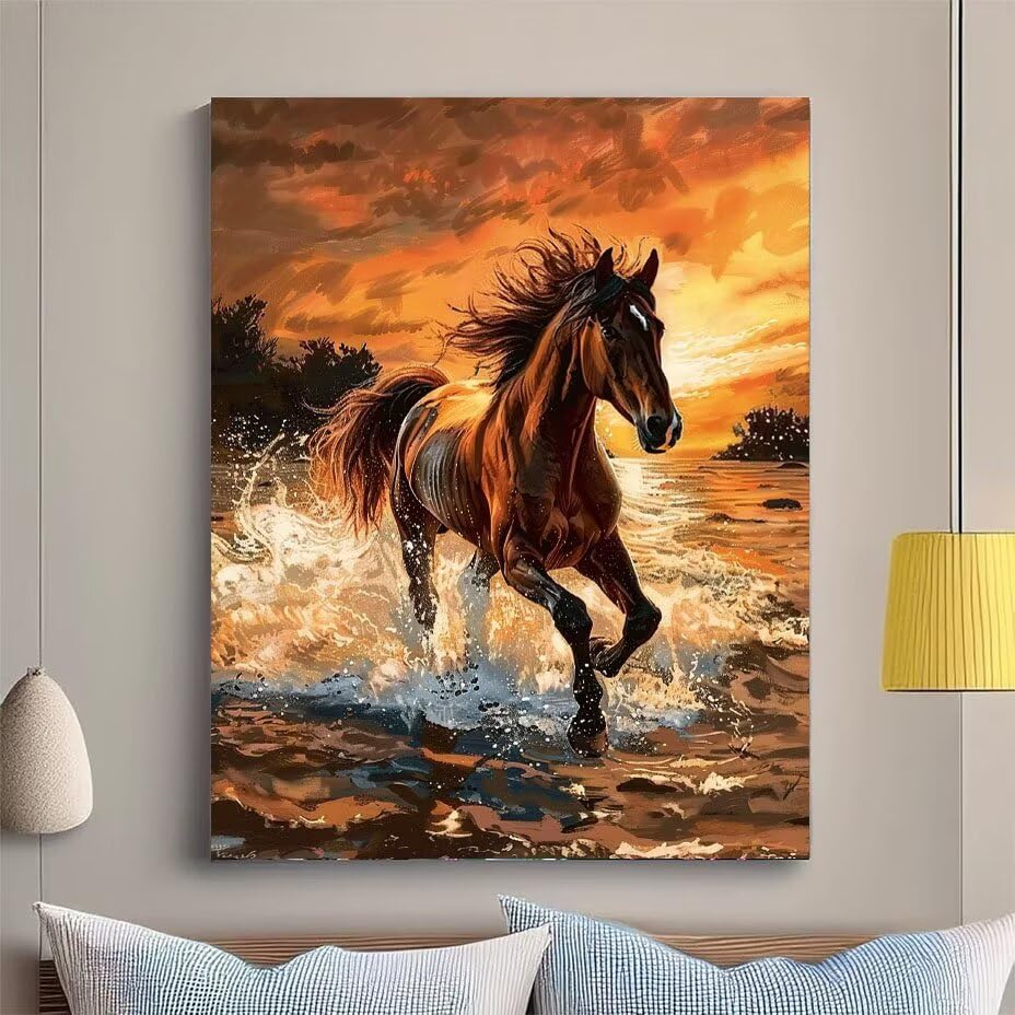 Diamond Painting Cheval 60x80 cm - Kit Complet 5D Rivière - 2