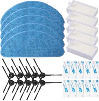 Replacement Parts for ILIFE v5s pro, V5s Pro 2, V5, V5s, V5s Plus, V3, V3s Robot Vacuum Cleaner ILIFE Robot Vacuum Replacement Parts ILIFE Robot Vacuum Filter ILIFE v5s pro Brush