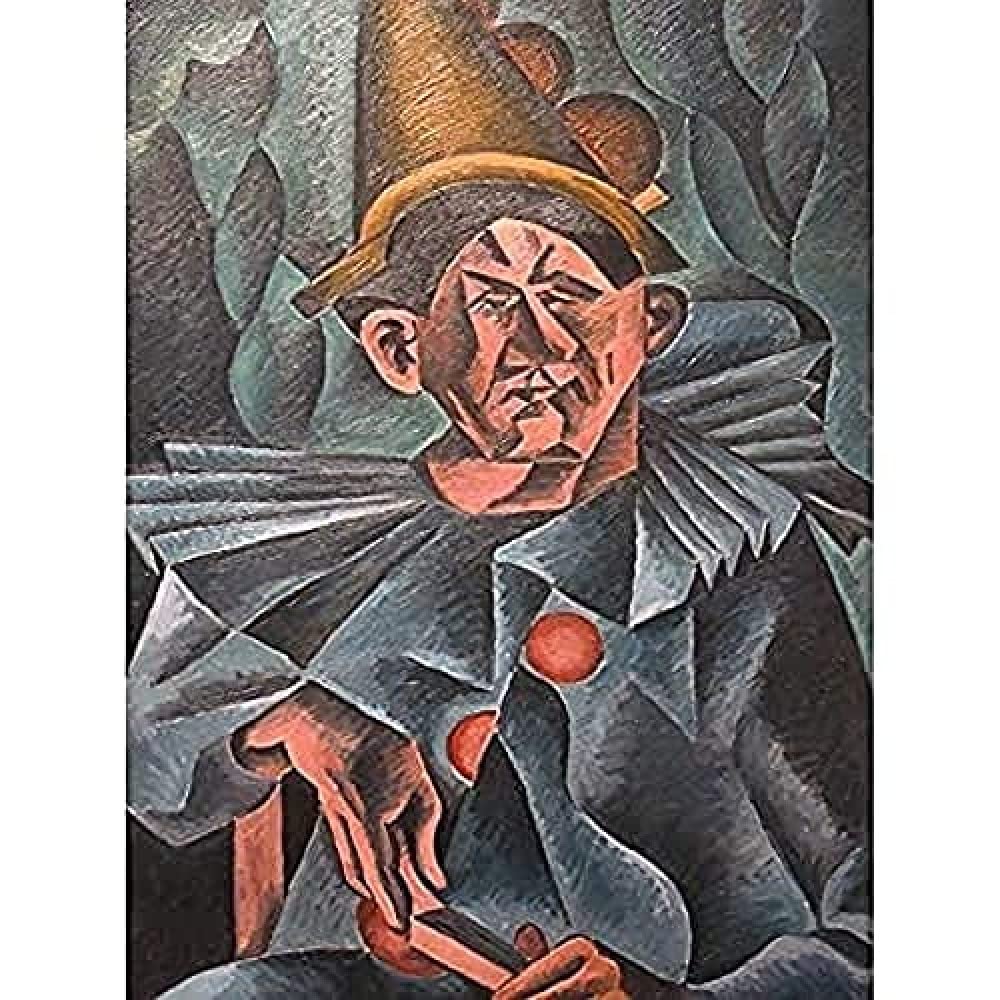 Kubista Pierot Pierrot Clown Cubism Painting Unframed Wall Art Print Poster Home Decor Premium