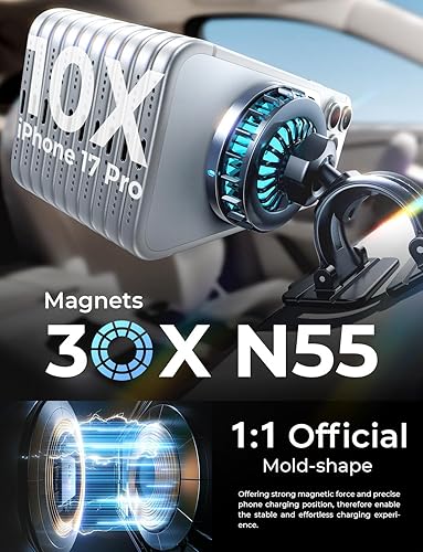 Miniatura 6 de LISEN Cargador MagSafe Qi2 MagSafe de 15 W para montaje en automóvil TEC Active Cooler 45F caída, accesorios de refrigeración para automóvil,