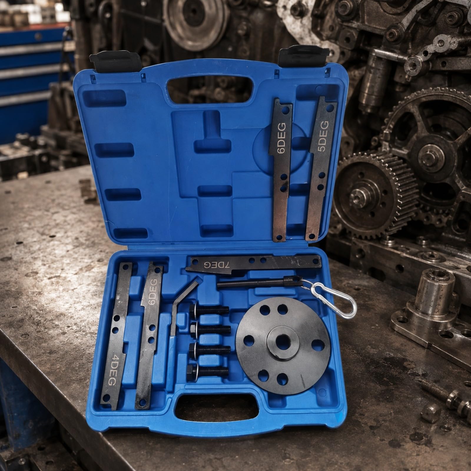 Set Strumenti Regolazione Tempi Motore QSX15 con Calibro Freno Motore E Perno Guida per Officina Meccanica E Riparazione Motori Industriali Pesanti