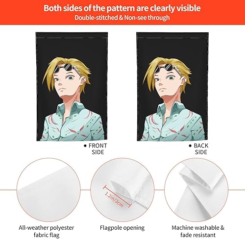 Miniatura 4 de Bandera de bienvenida al aire libre de verano fresco con pelo amarillo para personas de jardín de doble cara con decoración de patio de 12 x 18