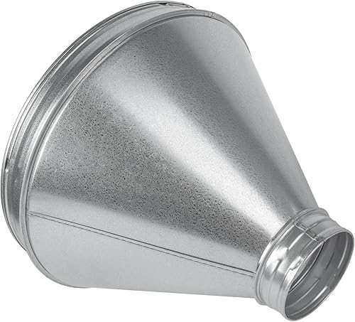 Miniatura 10 de Reductor de conductos redondos de 6 a 4 pulgadas - Aumento de tubería de acero galvanizado - Acoplamiento para sistemas de ventilación de conductos