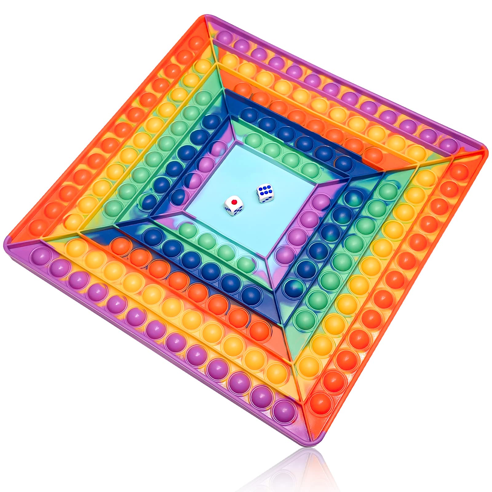 Buy Pop It Fidget Toy, Big Size Pop It Chess Board Game with Dual Dice