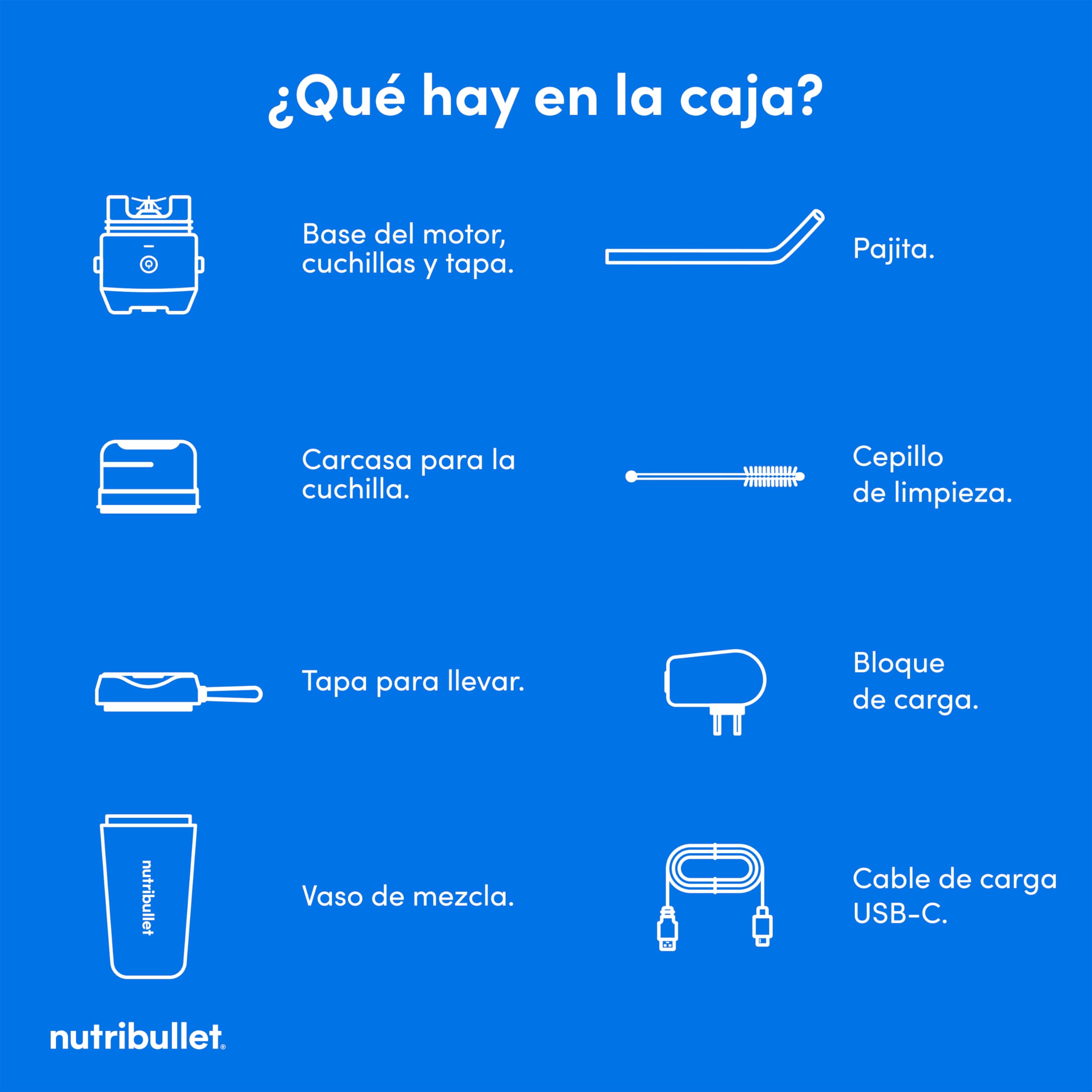 nutribullet Flip NBP016B, Licuadora Portátil con Vaso Termo de 590ml, Conserva el Frío 24h, Tritura Hielo, Incluye Tapa y Pajita, Carga USB-C, Acero Inoxidable, Negro