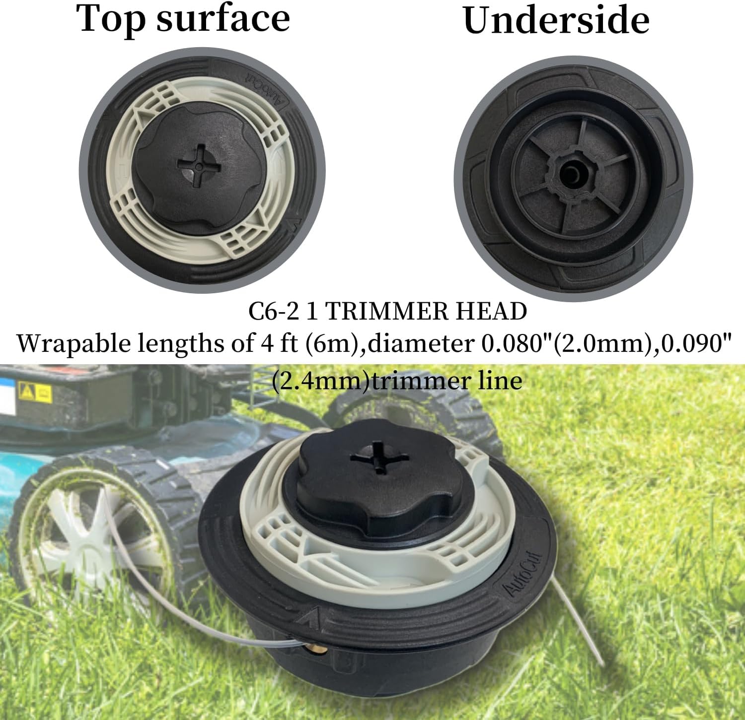 C6-2 Trimmer Head - Compatible with Stihl FS38, FS40, FS40C, FS45, FS46, FS50, FS50C, FSA60R, FSA86R, FSE60, FSE71, FSE81 Lawn Mowers & Garden Tools Accessories image 4