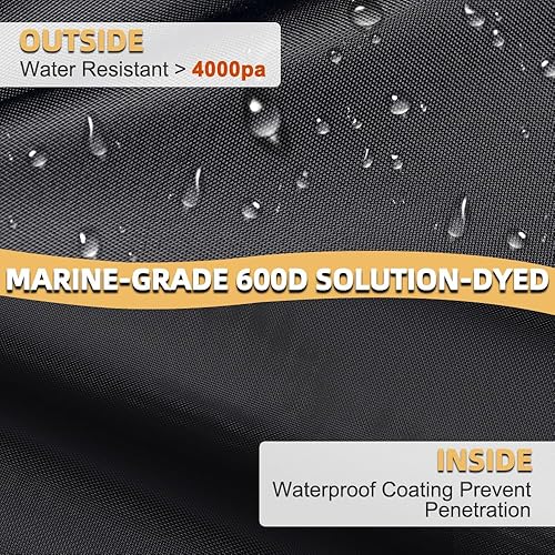 Miniatura 5 de Cubierta de UTV resistente a la decoloración y al desgarro con tiras reflectantes, 600D, resistente al agua, de 2 a 3 plazas, lado a lado, para