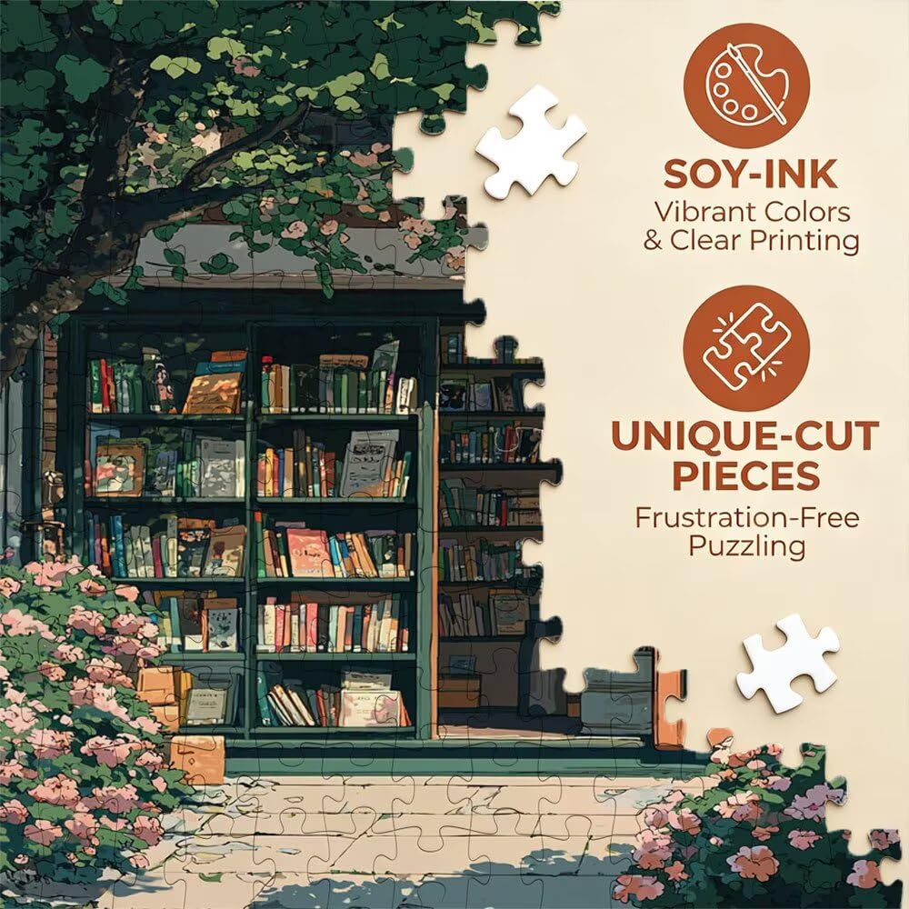 Buchladen Aussicht Puzzle 2000 Teile, Klassische Puzzles, Geschicklichkeitsspiel Puzzle für Erwachsene, Puzzlespiele für Die Ganze Familie, Mit Schöner Verpackung, Dekoration Puzzles DX0YL3-834