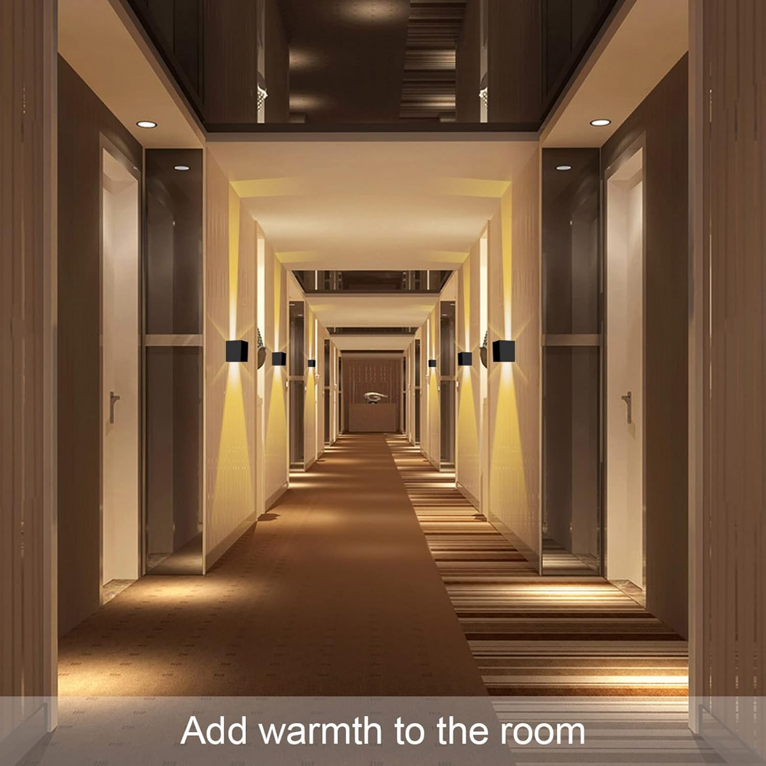 Kawell 12W Modern LED Wall Sconce Adjustable Beam Angle Waterproof IP65 Aluminum Wall Light Indoor Outdoor for Bathroom Living Room Bedroom Hallway Corridor Stairs, Black 3000K