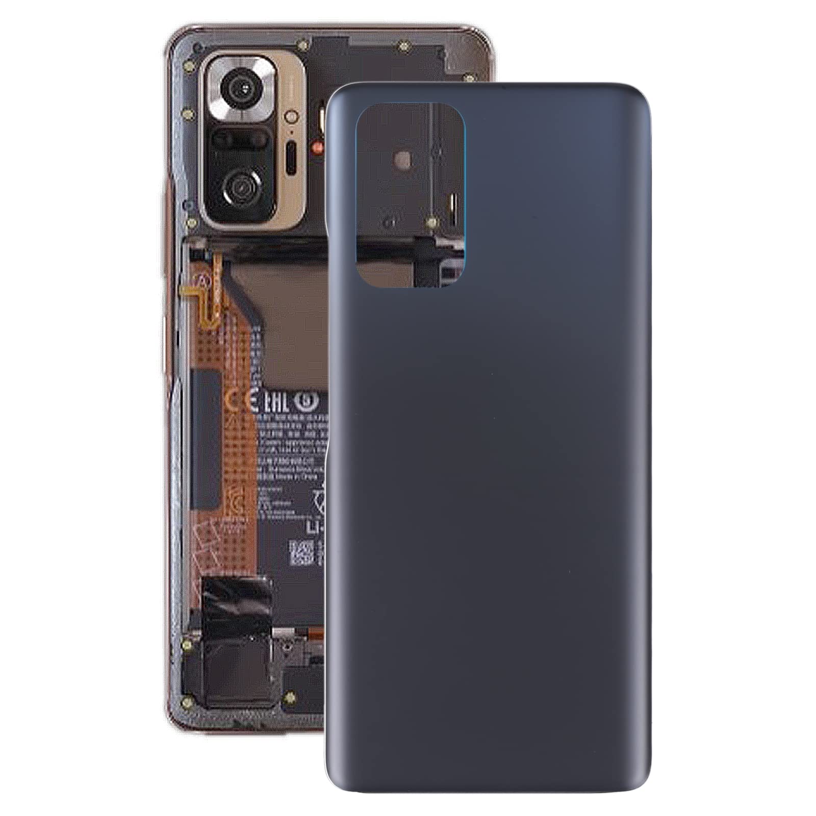 Glass Battery Back Cover for Xiaomi Redmi Note 10 Pro/Redmi Note 10 Pro Max/Redmi Note 10 Pro India Black