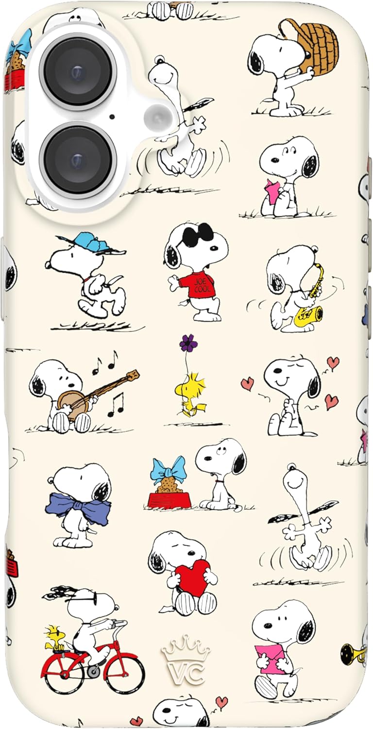 VELVET CAVIAR x Snoopy Phone Case for iPhone 16 - Compatible with MagSafe [10ft Drop Tested] - Snoopy Moods