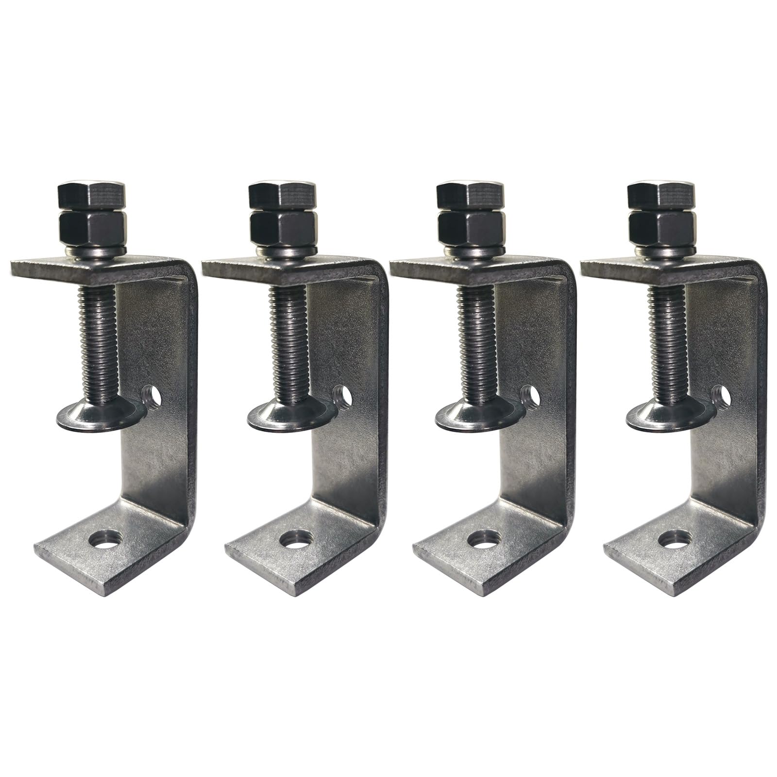 4 pièces Mini Serre-Joints en C Ouverture 75mm, Serre Joint en C Inoxydable Plage de Serrage 40-70 mm C Clamp Set, Pinces et Tendeurs pour Travail du Bois, Fabrication de Meubles, Bricolage