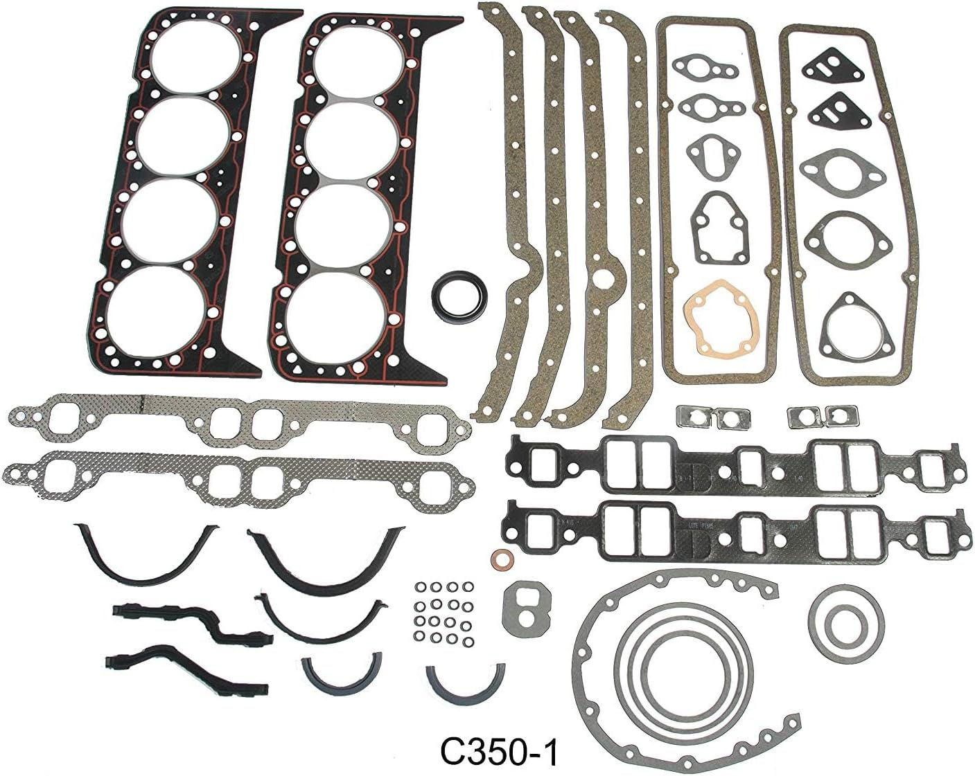 COMP CAM 12-601-4 Mutha Thumpr 235/249 Engine Rebuild Overhaul Kit | 10:1 Flat Top Pistons | Double Roller Timing | High Volume Pump | Performance Lifters | FITS: Chevrolet Chevy SBC 350 5.7L V8