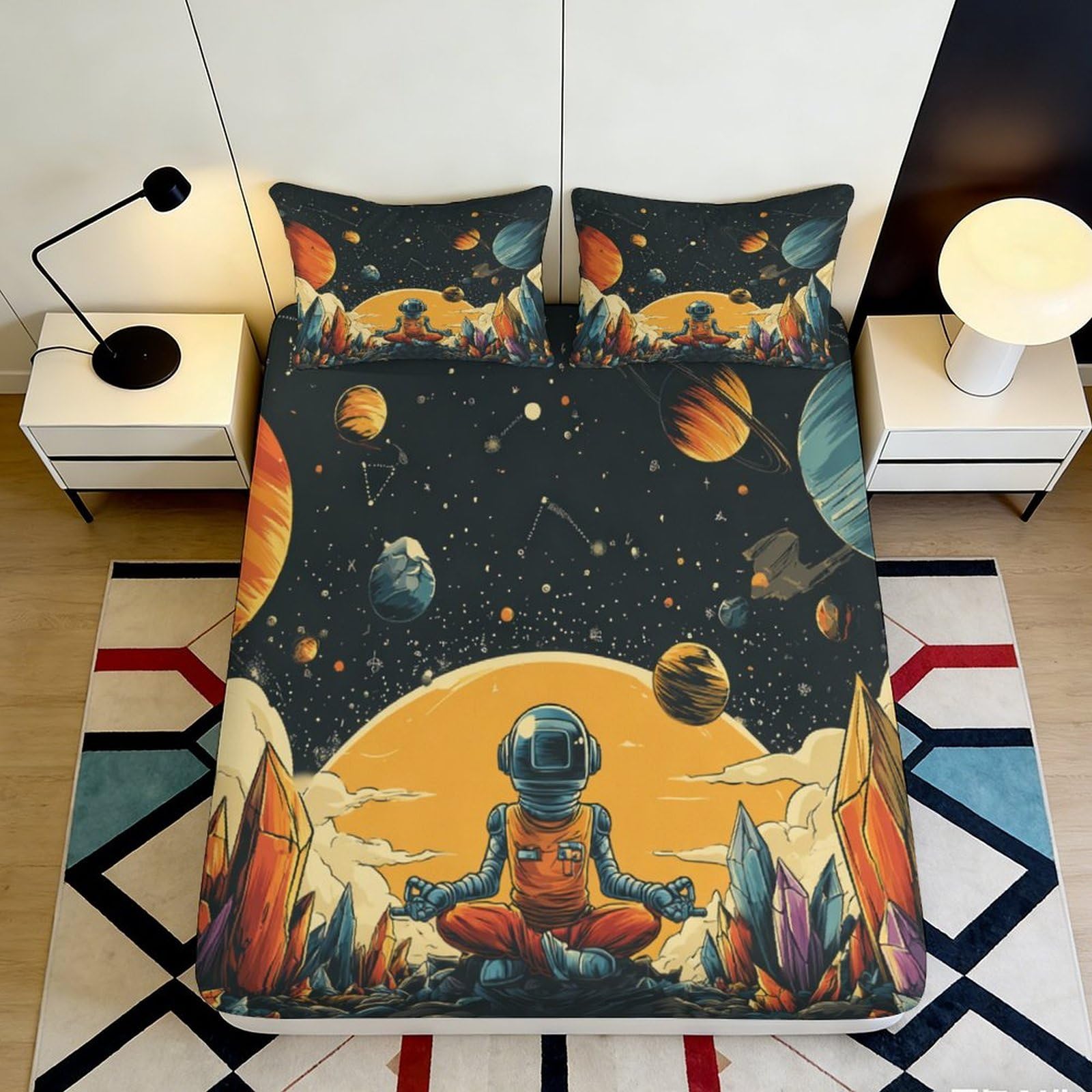 3D Printed Cartoon Koala Fitted Sheet Microfiber Elastic Hem Bedroom Bedding Koala Mattress Fitted Cover Deep Pocket Non-Slip Washable 140x200x25cm