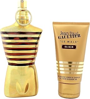 Le Male Elixir by Jean Paul Gaultier for Men - 2 Pc Gift Set 4.2oz Parfum Spray, 2.5oz Shower Gel