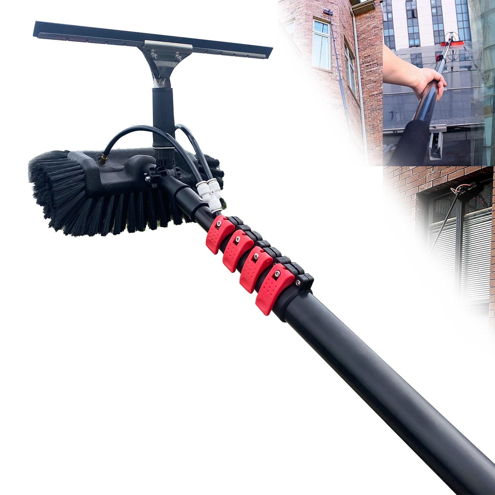 Kit nettoyage vitres extensible 6m idéal pour laver les verrières et caravanes sans échelle