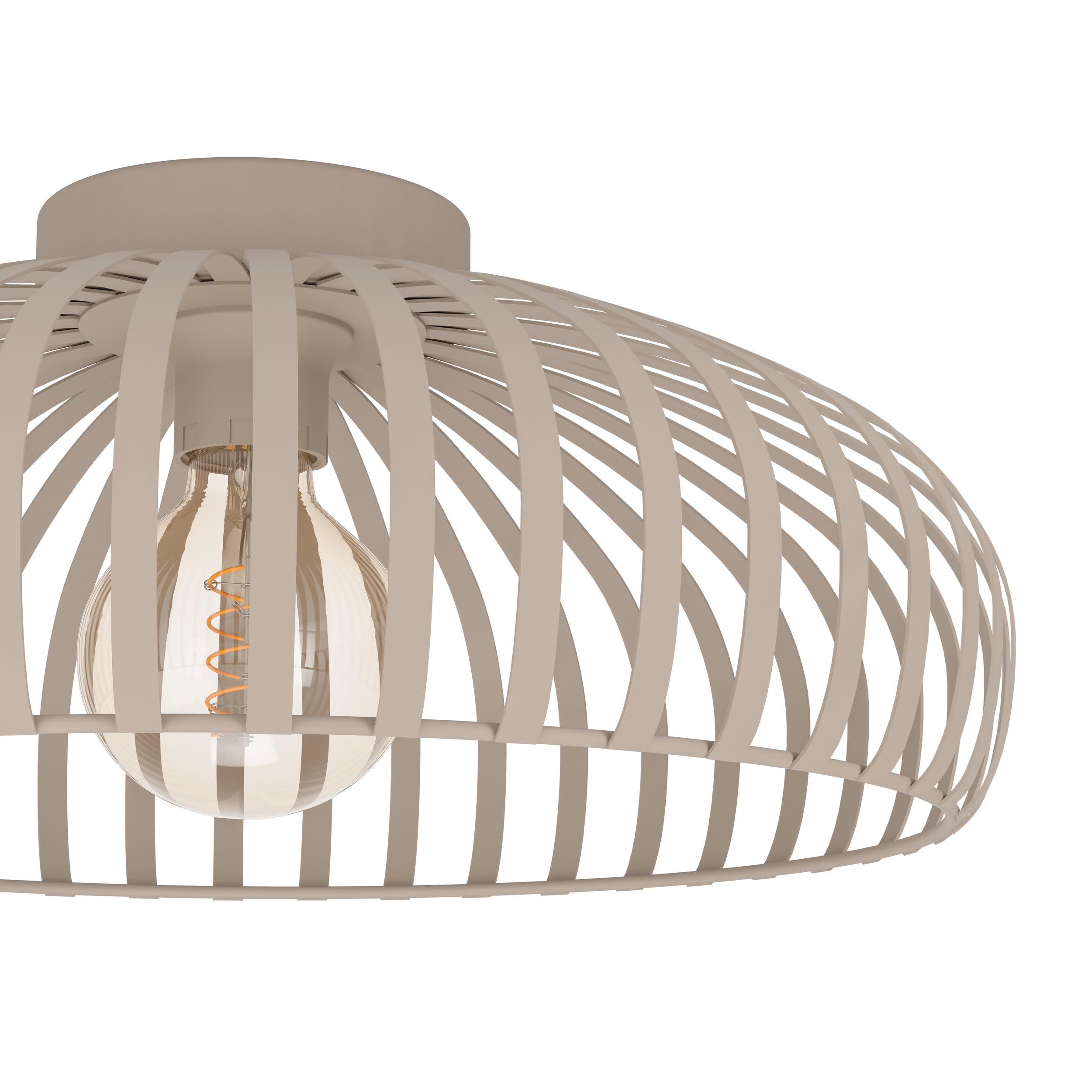 EGLO Deckenlampe Mogano 3, Deckenleuchte Wohnzimmer | Lampe Decke Schlafzimmer, Wohnzimmerlampe aus Metall in Beige, E27 Fassung, Ø 43 cm
