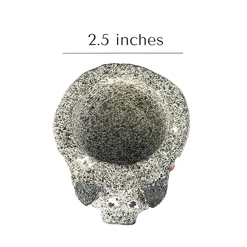 Miniatura 5 de Molcajete - Tazón para salsa, mortero de piedra, molcajetes para papas fritas, guacamole, pico de gallo, plato para servir, taza de salsa,