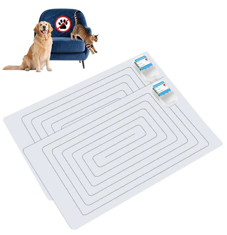 Tapete Repelente para Cães e Gatos PAPARELA com 3 Modos de Treinamento, 2 Peças de 55,88 x 35,56 cm