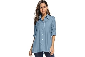 Women's UPF 50 Long Sleeve Sun Protection Shirt for Outdoor Activities