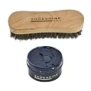 SHOESHINE Navy Blue Shoe Polish Cream + Shoe Brush for Leather Boot Polish and Cleaning (2in1) gallery image