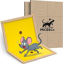 Mice&Co 2 x XXL Mouse and Rat Trap – Professional Sticky Plates | Extra Strong Ultra Adhesive Glue – Anti Mice and Rodents