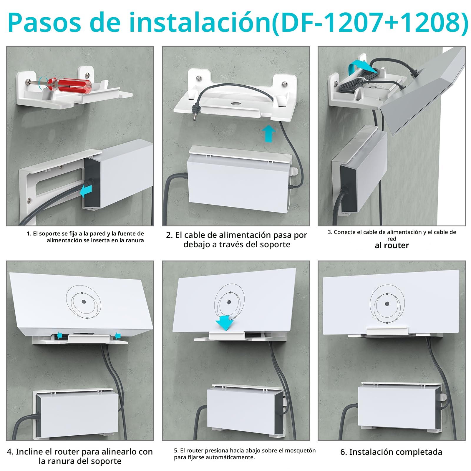XLTTYWL Starlink V3 Mount, Gen 3 Router Wall Mount con Kit de Montaje de Fuente de Alimentación para Starlink Standard 4/4X/Gen 3/Enterprise HP Standard Router,UTR-32