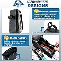 Vista 7 de ROCKBROS Bolsa para Bicicleta Soporte para Teléfono Bolsa de Accesorios para Bicicleta, Bolsa EVA Impermeable Portateléfonos para Bicicleta Tubo