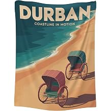 Durban Coastline in Motion Small Throw Blankets 30" x 40"
