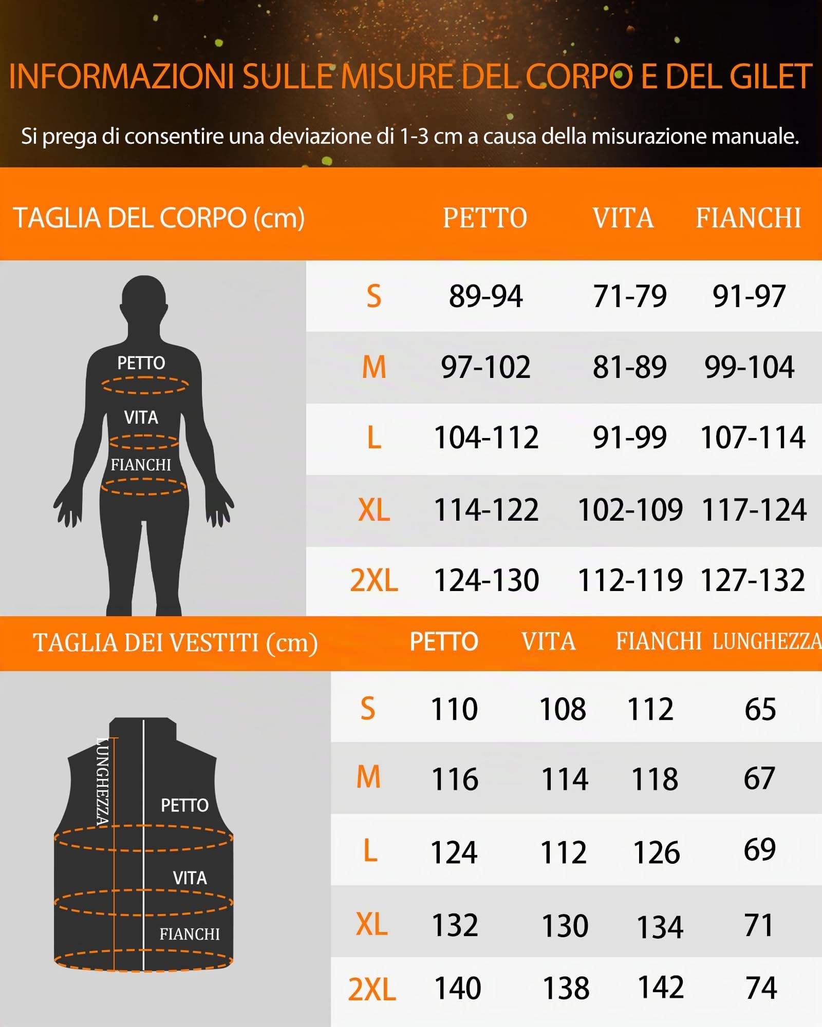 Gilet Riscaldato Uomo con Batteria 20000mAh 7.4V, Giacca Riscaldata con 8 Zone di Riscaldamento e 3 Livelli di Calore, Gilet Riscaldato Elettrico per Attività all'Aperto