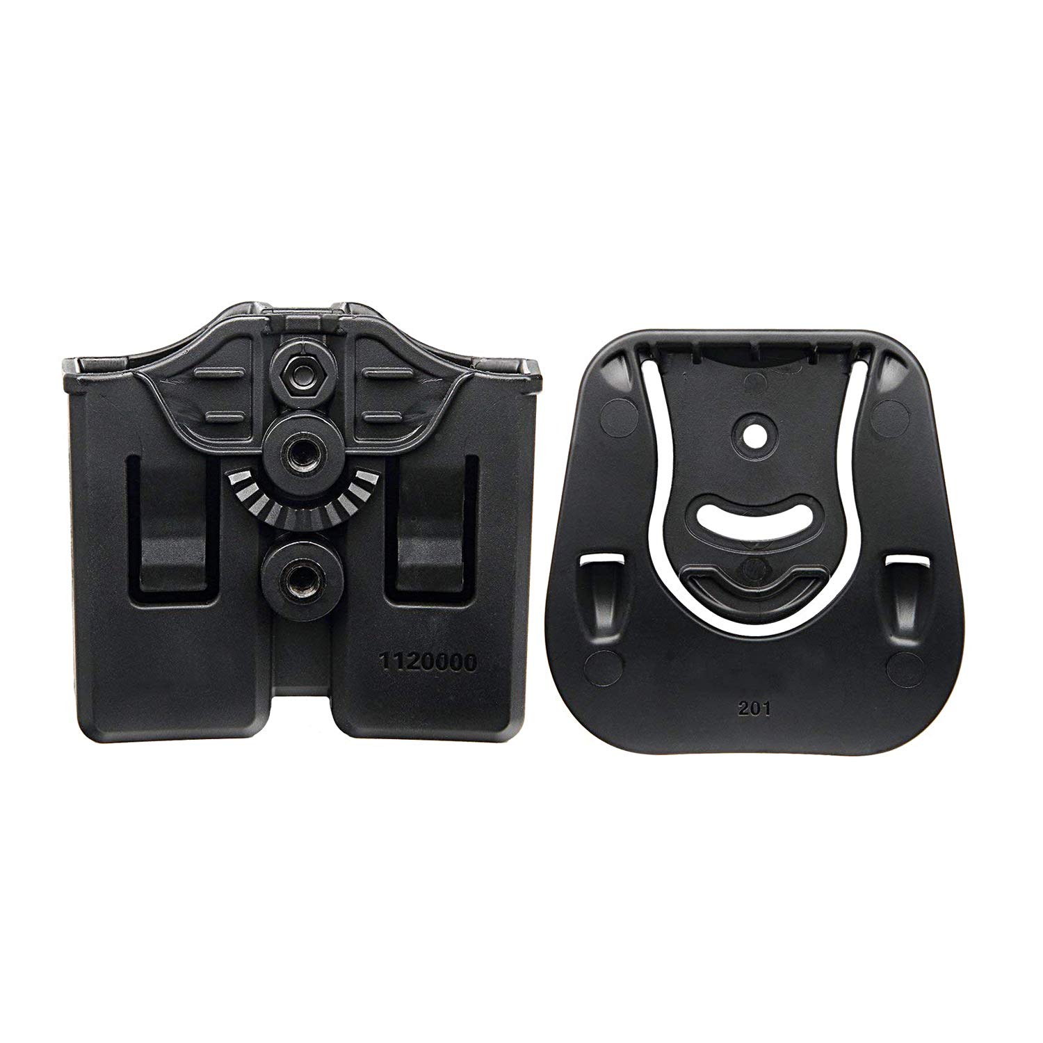 efluky Porta Caricatore Tasca Portacaricatori Porta Caricatore per Fondina Golck 17 19/Beretta 92 96 FS/CZ 75 Tactical Sports/Walther P99/Sig Sauer p226/H&K, Paddle 60° Regolabile